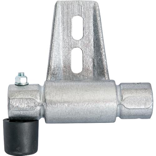 Halter für RegalLeiter-Rundrohr-Schienenanlage STABILO® Professional, mit Endanschlag links