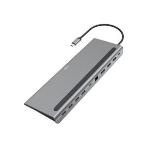 Hama Essential Line ‚Connect2Office Pro‘ – Dockingstation – USB-C 3.2 Gen 1 / Thunderbolt 3 / Thunderbolt 4 – 2 x HDMI, DP – 1GbE