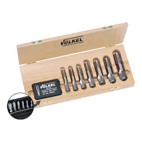 Handgewindebohrersatz HexTap G1/8-1 Zoll HSSG ISO2 (6H) VÖLKEL
