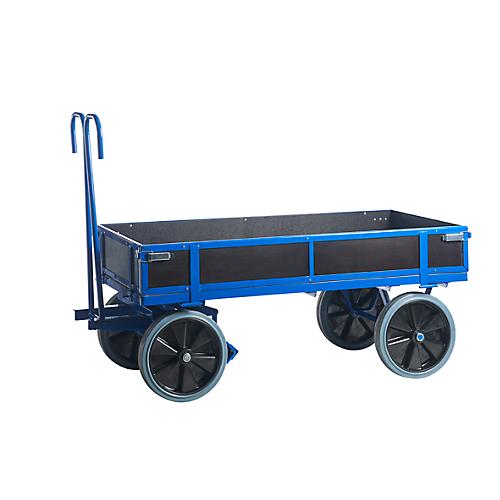 Handpritschenwagen, für den Innenbereich, mit Bordwänden, Vollgummi, 1960x960 mm