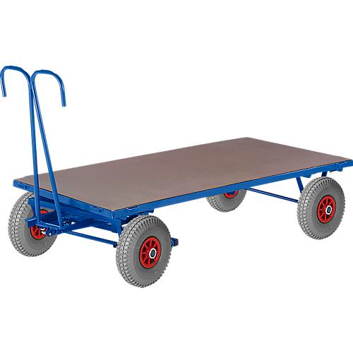 Handpritschenwagen, für den Innenbereich, ohne Bordwände, 1200 x 800 mm, Luftreifen
