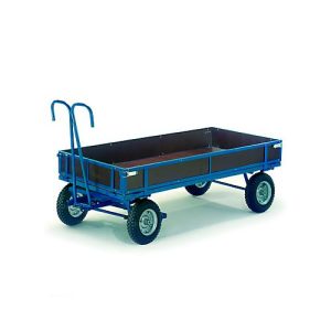 Handpritschenwagen mit Bordwänden, Lufträder, 2460 x 1210 mm Handpritschenwagen mit Bordwänden, Lufträder, 2460 x 1210 mm