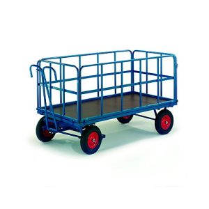 Handpritschenwagen mit Rohrgitterwänden, Lufträder, 1930 x 930 mm, Tragkraft 1000 kg Handpritschenwagen mit Rohrgitterwänden, Lufträder, 1930 x 930 mm, Tragkraft 1000 kg