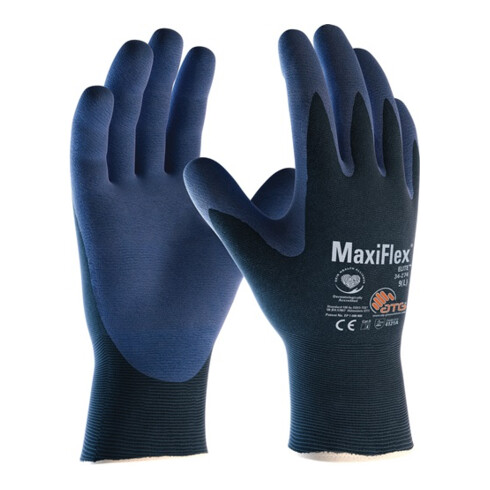 Handschuhe MaxiFlex Elite 34-274 Gr.11 blau Nyl.m.Nitrilmikroschaum EN388 Kat.II