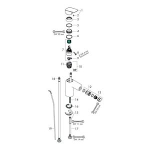 hansgrohe Einhebel-Bidetmischer 100 LOGIS DN 15, mit Zugstangen-Ablaufgarnitur G 1 1/4″ chrom hansgrohe Einhebel-Bidetmischer 100 LOGIS DN 15, mit Zugstangen-Ablaufgarnitur G 1 1/4″ chrom
