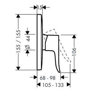 hansgrohe Einhebel-Brausemischer METRIS Unterputz chrom hansgrohe Einhebel-Brausemischer METRIS Unterputz chrom