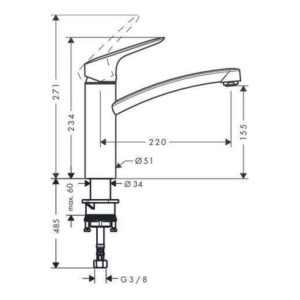 hansgrohe Einhebel-Spültischmischer 160 LOGIS DN 15 chrom hansgrohe Einhebel-Spültischmischer 160 LOGIS DN 15 chrom