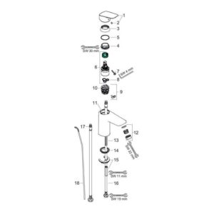 hansgrohe Einhebel-Waschtischmischer 100 LOGIS DN 15 mit Metall Ablaufgarnitur und QuickClean chrom hansgrohe Einhebel-Waschtischmischer 100 LOGIS DN 15 mit Metall Ablaufgarnitur und QuickClean chrom