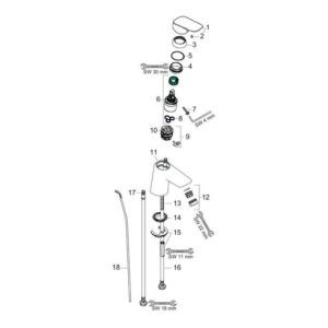 hansgrohe Einhebel-Waschtischmischer 70 LOGIS DN 15 mit Metall Ablaufgarnitur und QuickClean chrom hansgrohe Einhebel-Waschtischmischer 70 LOGIS DN 15 mit Metall Ablaufgarnitur und QuickClean chrom