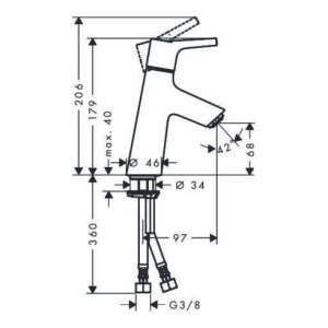 hansgrohe Einhebel-Waschtischmischer 80 TALIS S DN 15 ohne Ablaufgarnitur chrom hansgrohe Einhebel-Waschtischmischer 80 TALIS S DN 15 ohne Ablaufgarnitur chrom