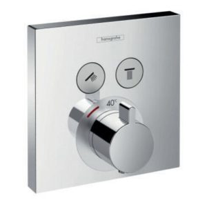 hansgrohe Fertigmontageset SHOWERSELECT Unterputz-Thermostat, für 2 Verbraucher chrom hansgrohe Fertigmontageset SHOWERSELECT Unterputz-Thermostat, für 2 Verbraucher chrom