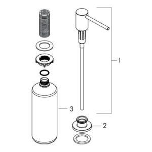 hansgrohe Spülmittel-/Lotionspender A41 Einbauversion chrom hansgrohe Spülmittel-/Lotionspender A41 Einbauversion chrom