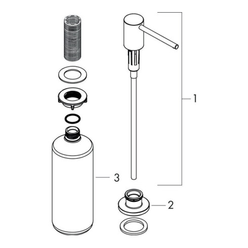hansgrohe Spülmittel-/Lotionspender A41 Einbauversion chrom