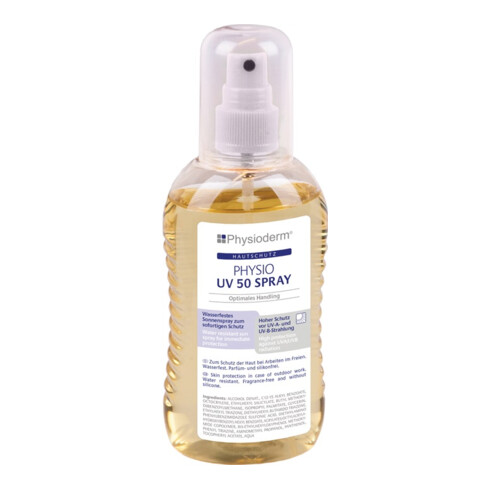 Hautschutzspray PHYSIO UV 50 SPRAY 200 ml wasserfest,fettfrei 200ml Pumpflasche