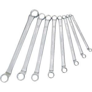 HAZET Doppelringschlüsselsatz 630/8, CV-Stahl, 8-teilig, SW 6-22 mm, tief gekröpft, DIN 838 / ISO 10104 HAZET Doppelringschlüsselsatz 630/8, CV-Stahl, 8-teilig, SW 6-22 mm, tief gekröpft, DIN 838 / ISO 10104