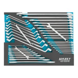 HAZET Schraubenschlüssel-Satz 163-525/40 ∙ Außen-Sechskant Profil, Außen-Doppel-Sechskant-Tractionsprofil ∙ Anzahl Werkzeuge: 40 HAZET Schraubenschlüssel-Satz 163-525/40 ∙ Außen-Sechskant Profil, Außen-Doppel-Sechskant-Tractionsprofil ∙ Anzahl Werkzeuge: 40