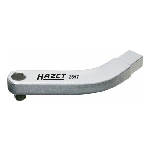 HAZET Türscharnier-Einsteck-Werkzeug, gebogener Bithalter 2597 Einsteck-Vierkant 9 x 12 mm Sechskant hohl 8 mm (5/16 Zoll), Innen TORX Profil T45