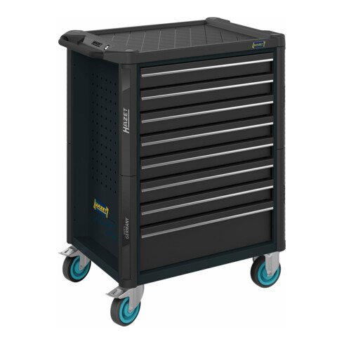HAZET Werkstattwagen Assistent 179N-8-RAL7021 Schubladen flach: 7 x 77 x 522 x 398 mm Schubladen hoch: 1 x 162 x 522 x 398 mm