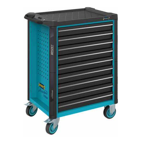 HAZET Werkstattwagen Assistent 179N-9 Schubladen flach: 9 x 77 x 522 x 398 mm
