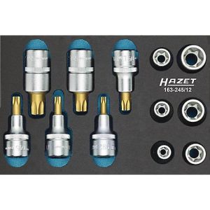 Hazet Werkzeugeinlage 163-245/12, 1/9 Modul, inkl. Werkzeugsortiment, 12-tlg., B 172 x T 114 x H 35 mm, Schaumstoff, schwarz/blau Hazet Werkzeugeinlage 163-245/12, 1/9 Modul, inkl. Werkzeugsortiment, 12-tlg., B 172 x T 114 x H 35 mm, Schaumstoff, schwarz/blau