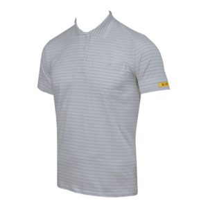 HB Tempex ESD Damen Polo-Shirt Conductex Cotton Knit, silbergrau, Größe: S