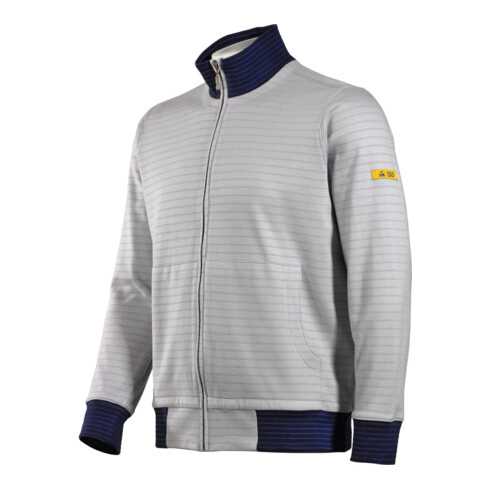 HB Tempex ESD Sweatjacke Conductex Cotton Knit, silbergrau, Größe: XL