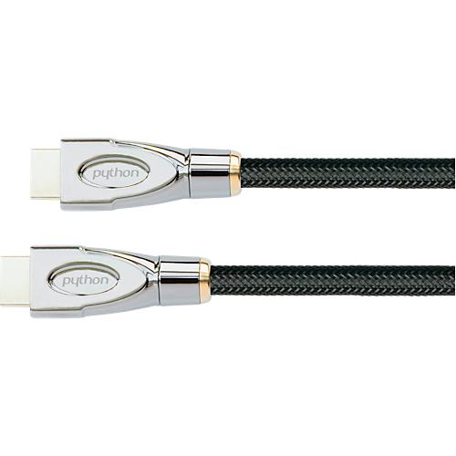 HDMI 2.1 Kabel Good Connections PYTHON® Serie, Ultra-High-Speed, bis 8K/UHD-2, Vollmetallstecker & Nylongeflecht, Länge 2 m, schwarz