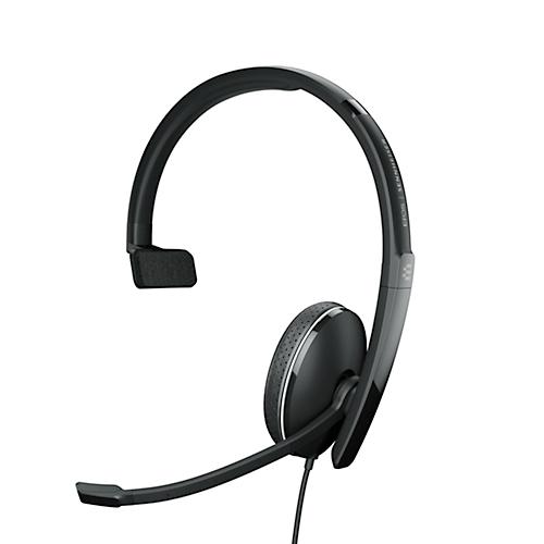 Headset EPOS|Sennheiser ADAPT 135T USB-C II, einseitig, USB-C, UC-optimiert & zertifiziert für Microsoft Teams, 3,5 mm Klinkenstecker, Ohrpolster aus Kunstleder, schwarz