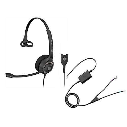Headset Sennheiser SC 230, kabelgebunden/monaural, mit Telefonadapter CEHS-AV04, Kopfbügel verstellb.