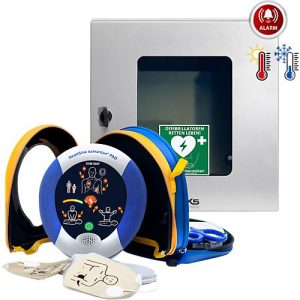 HeartSine SAM500P Reanimations-Defibrillator, AED, mit manueller Schockabgabe, 4 Jahre Allgefahren-Zusatzversicherung, klimatisierter Außenwandkasten mit Standortmarkierung HeartSine SAM500P Reanimations-Defibrillator, AED, mit manueller Schockabgabe, 4 Jahre Allgefahren-Zusatzversicherung, klimatisierter Außenwandkasten mit Standortmarkierung