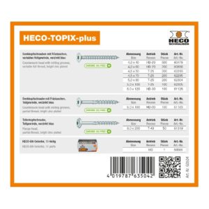 HECO-TOPIX-plus Profiset „Zimmerer“, Schraubensortiment HECO-TOPIX-plus Profiset „Zimmerer“, Schraubensortiment