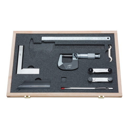 Helios Preisser Messzeugsatz 8-tlg. mit Duo-Fix TaMs, 150 mm, eckiges Tiefenmaß