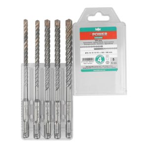 Heller 4POWER SDS-plus Hammerbohrer, set 5-tlg. Durchmesser 6/6/8/8/10 Heller 4POWER SDS-plus Hammerbohrer, set 5-tlg. Durchmesser 6/6/8/8/10