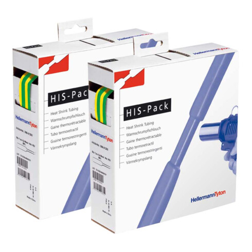 HellermannTyton Schrumpfschlauch D 9, 5/4, 7 gn/ge HIS-3/8-POX-GNYE 5m