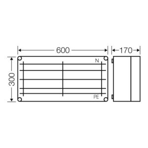 Hensel Sammelschienengehäuse 600x300mm 250A 5p MI 6452 Hensel Sammelschienengehäuse 600x300mm 250A 5p MI 6452
