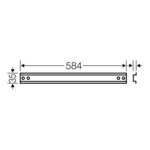 Hensel Tragschiene 584mmlang Hutpr.35mm Mi TS 60 Hensel Tragschiene 584mmlang Hutpr.35mm Mi TS 60