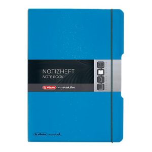 Herlitz Notizbuch my.book, Format DIN A4, Kunststoff, 2 x 40 Blätter kariert/liniert, blau Herlitz Notizbuch my.book, Format DIN A4, Kunststoff, 2 x 40 Blätter kariert/liniert, blau