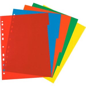 herlitz Ringbuchregister, DIN A4, blanko, Eurolochung, Polypropylen-Folie, farbsortiert, 5-teilig herlitz Ringbuchregister, DIN A4, blanko, Eurolochung, Polypropylen-Folie, farbsortiert, 5-teilig