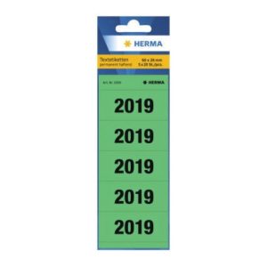 HERMA Ordneretikett 2019 60x26mm gr 100 St./Pack. HERMA Ordneretikett 2019 60x26mm gr 100 St./Pack.