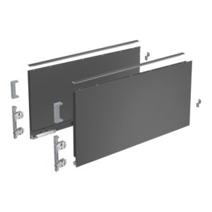 Hettich Zarge AvanTech YOU Set, Höhe 251 mm, NL 400 mm, anthrazit, links und rechts