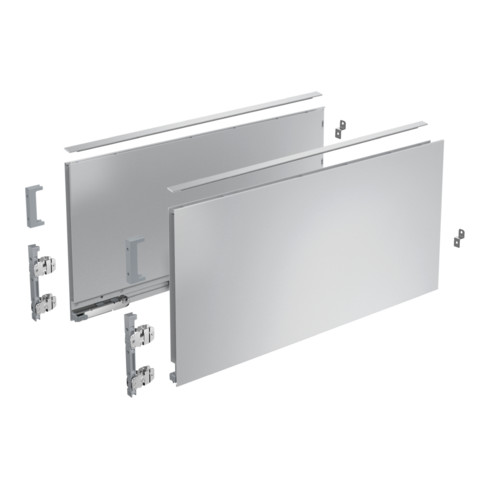 Hettich Zarge AvanTech YOU Set, Höhe 251 mm, NL 450 mm, silber, links und rechts