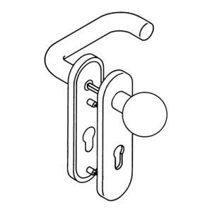 HEWI Kurzschildgarnitur 111R03.113 50 Ku.50 PZ Drückergarnitur HEWI Kurzschildgarnitur 111R03.113 50 Ku.50 PZ Drückergarnitur