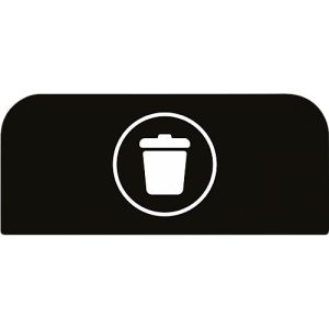 Hinweistafel für konfigurierbare Recyclingstation von Rubbermaid, für 57 Liter Behältereinheit, Restmüll, schwarz Hinweistafel für konfigurierbare Recyclingstation von Rubbermaid, für 57 Liter Behältereinheit, Restmüll, schwarz