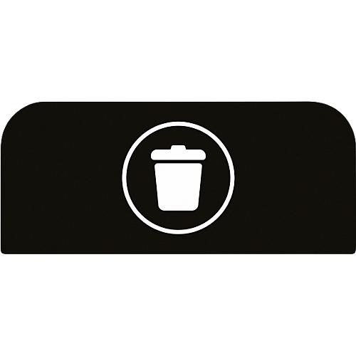 Hinweistafel für konfigurierbare Recyclingstation von Rubbermaid, für 57 Liter Behältereinheit, Restmüll, schwarz