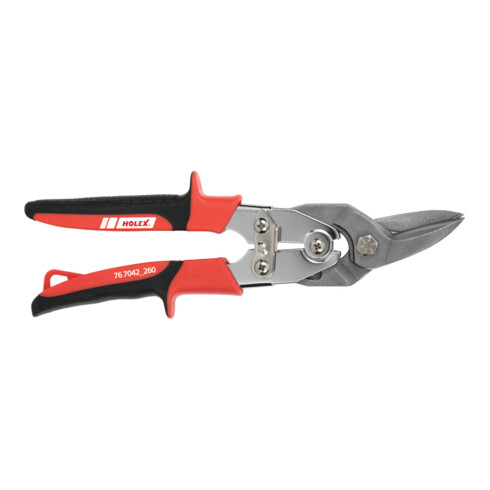 Holex Figuren-Blechschere mit 2-Komponenten-Griff, rechts, ganze Länge: 260 mm