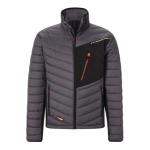Holex Hybrid-Jacke, dunkelgrau / schwarz / rot, Unisex-Größe: 2XL