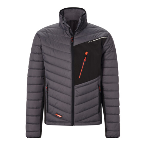 Holex Hybrid-Jacke, dunkelgrau / schwarz / rot, Unisex-Größe: M