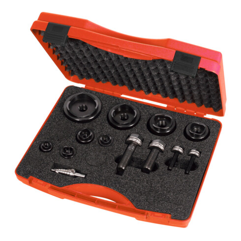 HOLEX Rund-Blechlocher-Sortiment "UNF", ⌀ 16,2 − 63,5 mm, im Kunststoffkoffer