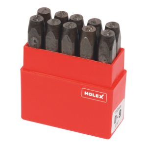 HOLEX Schlagzahlen-Satz, 10-teilig Normalschrift 0 – 9, Schrifthöhe: 5mm HOLEX Schlagzahlen-Satz, 10-teilig Normalschrift 0 – 9, Schrifthöhe: 5mm