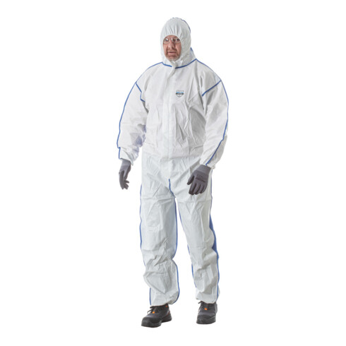 HOLEX Schutzoverall Typ 5/6, weiß / blau, Unisex-Größe: L